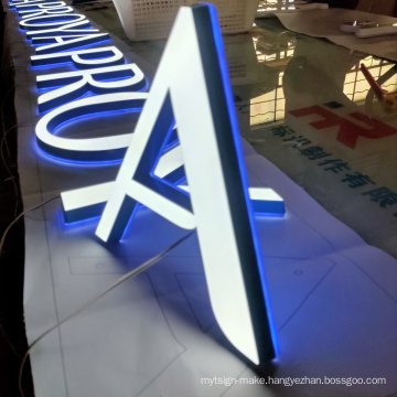 Acrylic Custom led 3d letters sign out door design letters for store restaurant business logo